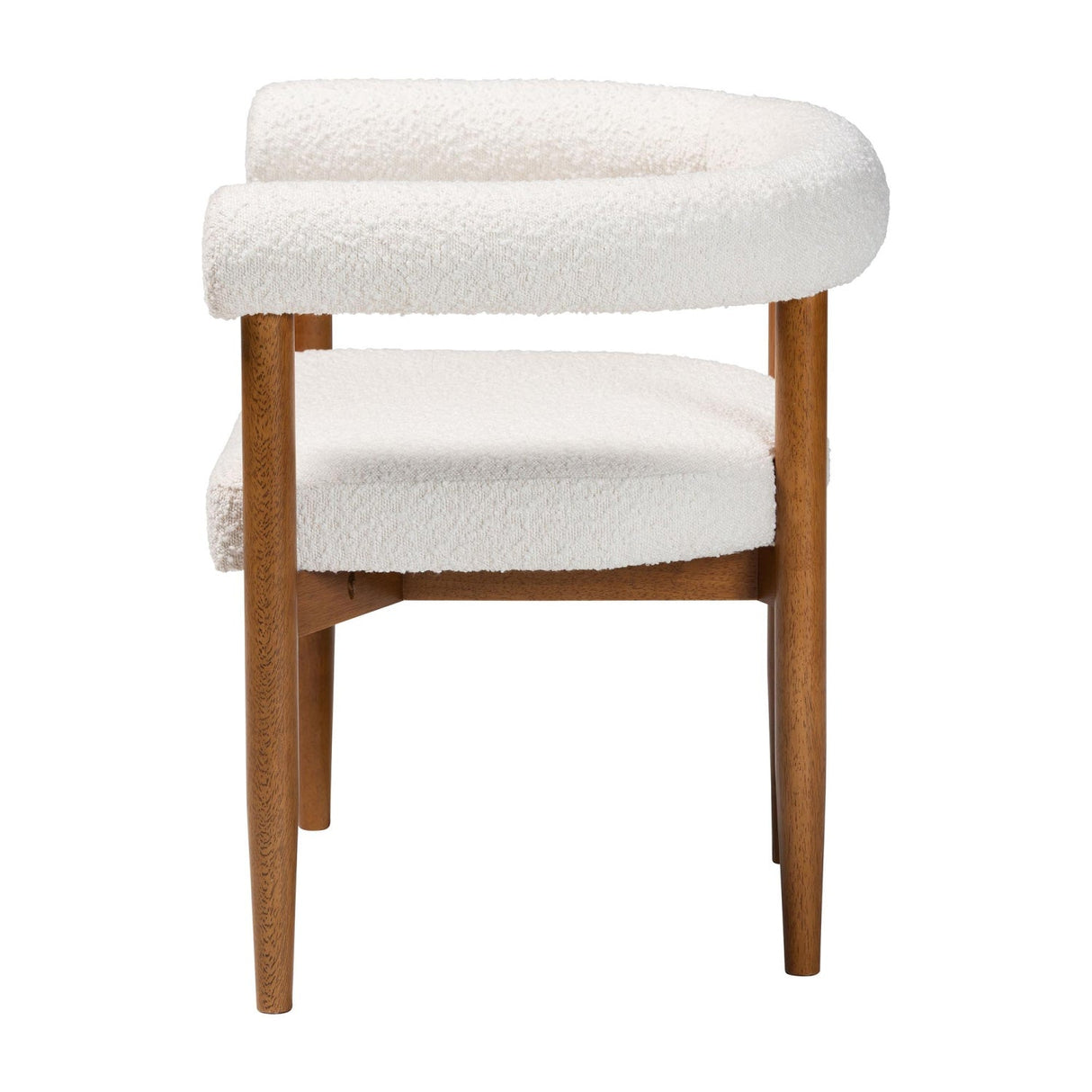 Modern European furniture - Cream Boucle Dining Chair - www.oroa.com