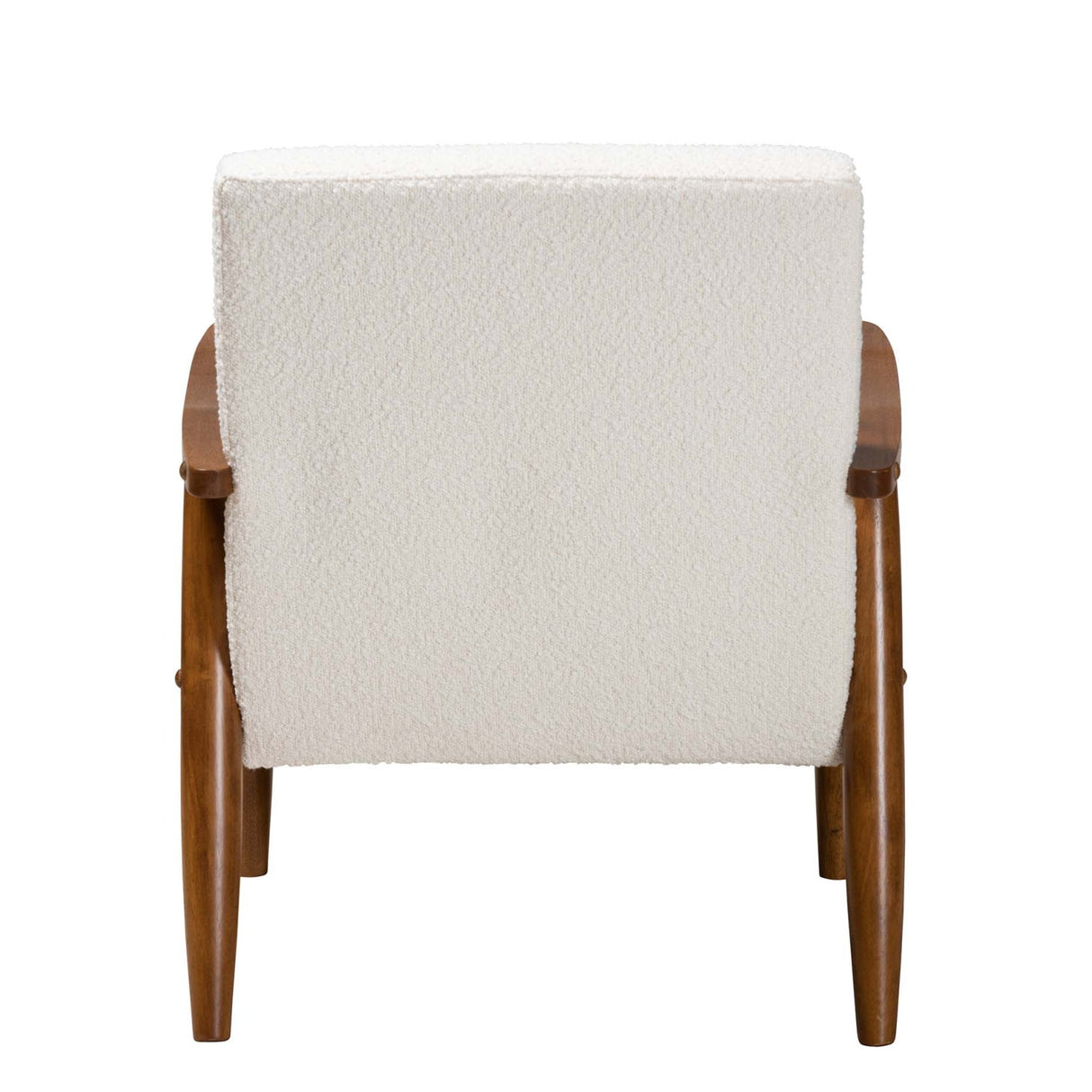 Modern European furniture - Channeled Cream Boucle Lounge Chair - www.oroa.com