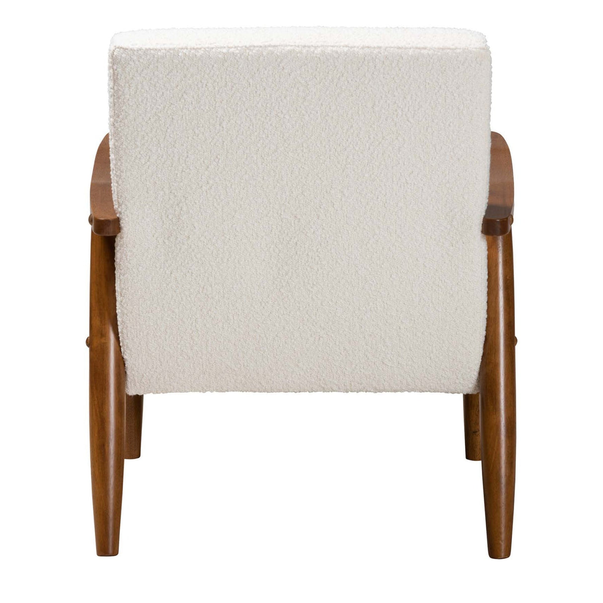 Modern European furniture - Channeled Cream Boucle Lounge Chair - www.oroa.com