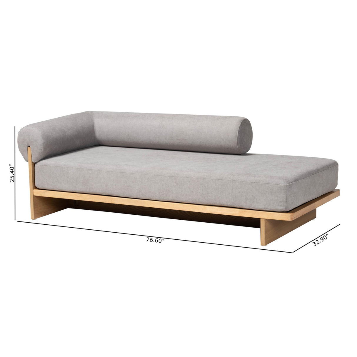 Gray Left-Arm Chaise Lounge | Bali Loom Bertille