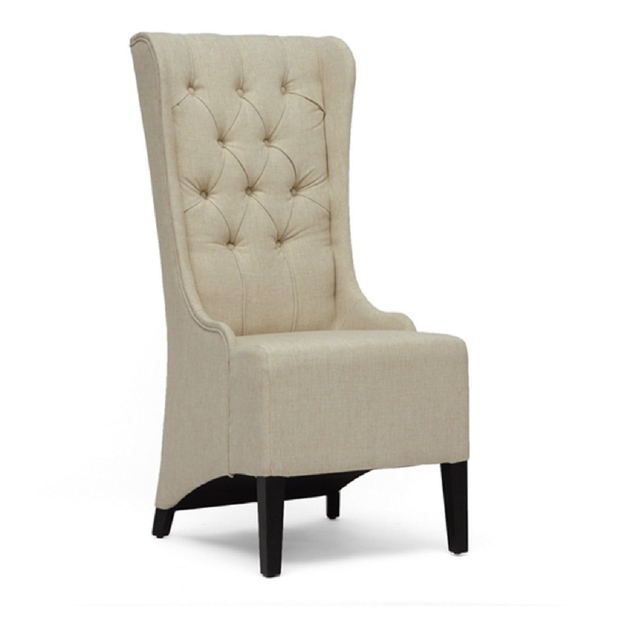Modern European furniture - Beige Linen High Back Accent Chair - www.oroa.com