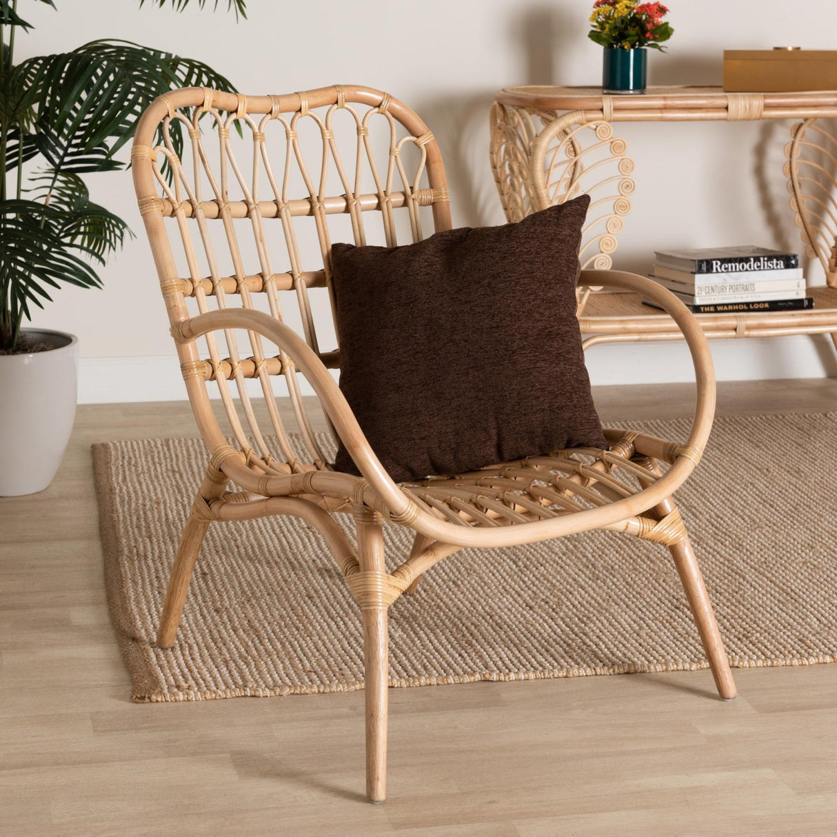 Modern European furniture - Rattan Openwork Bohemian Lounge Chair - www.oroa.com