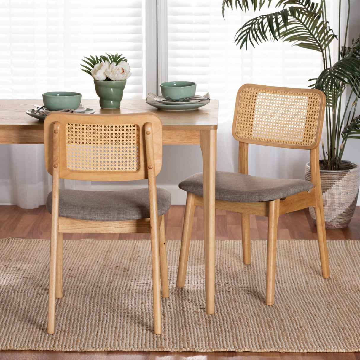 Modern European furniture - Woven Rattan Back Dining Chairs 2 - www.oroa.com | Oroa.com