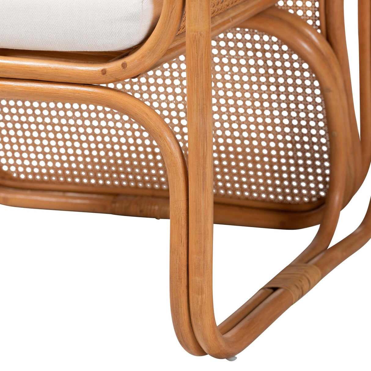 Modern European furniture - Rattan Cane Cushioned Lounge Chair - www.oroa.com