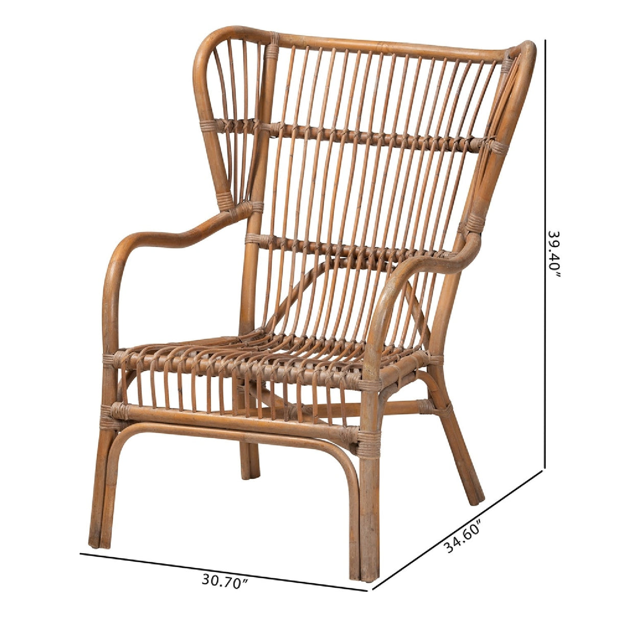 Modern European furniture - Rattan Rods Antique Lounge Chair - www.oroa.com