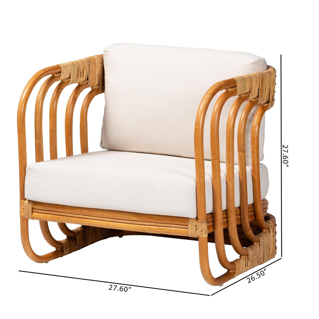 Modern European furniture - Modern Indoor Outdoor Boho Rattan Lounge Chair- www.oroa.com