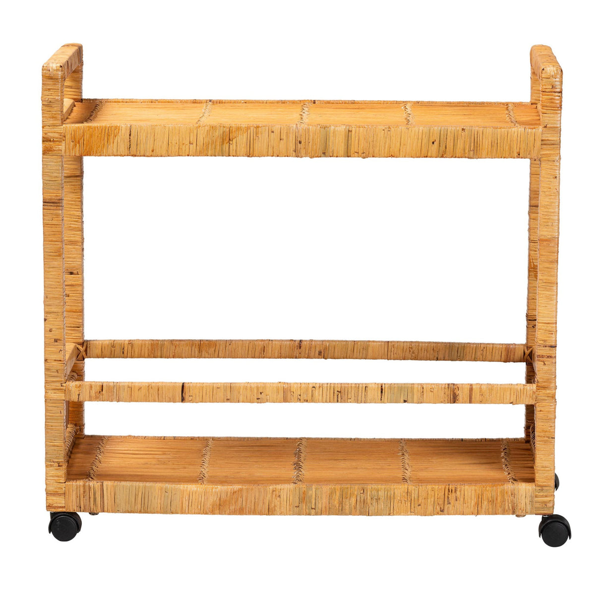 Modern European furniture - Rattan 2-Tier Kitchen Cart - www.oroa.com