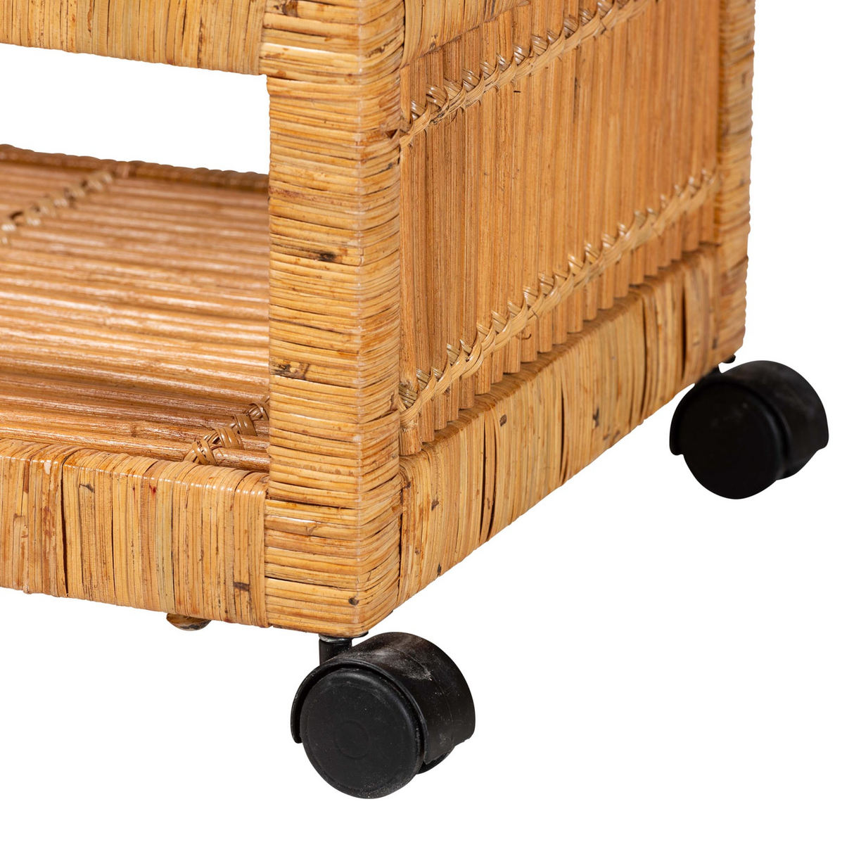 Modern European furniture - Rattan 2-Tier Kitchen Cart - www.oroa.com