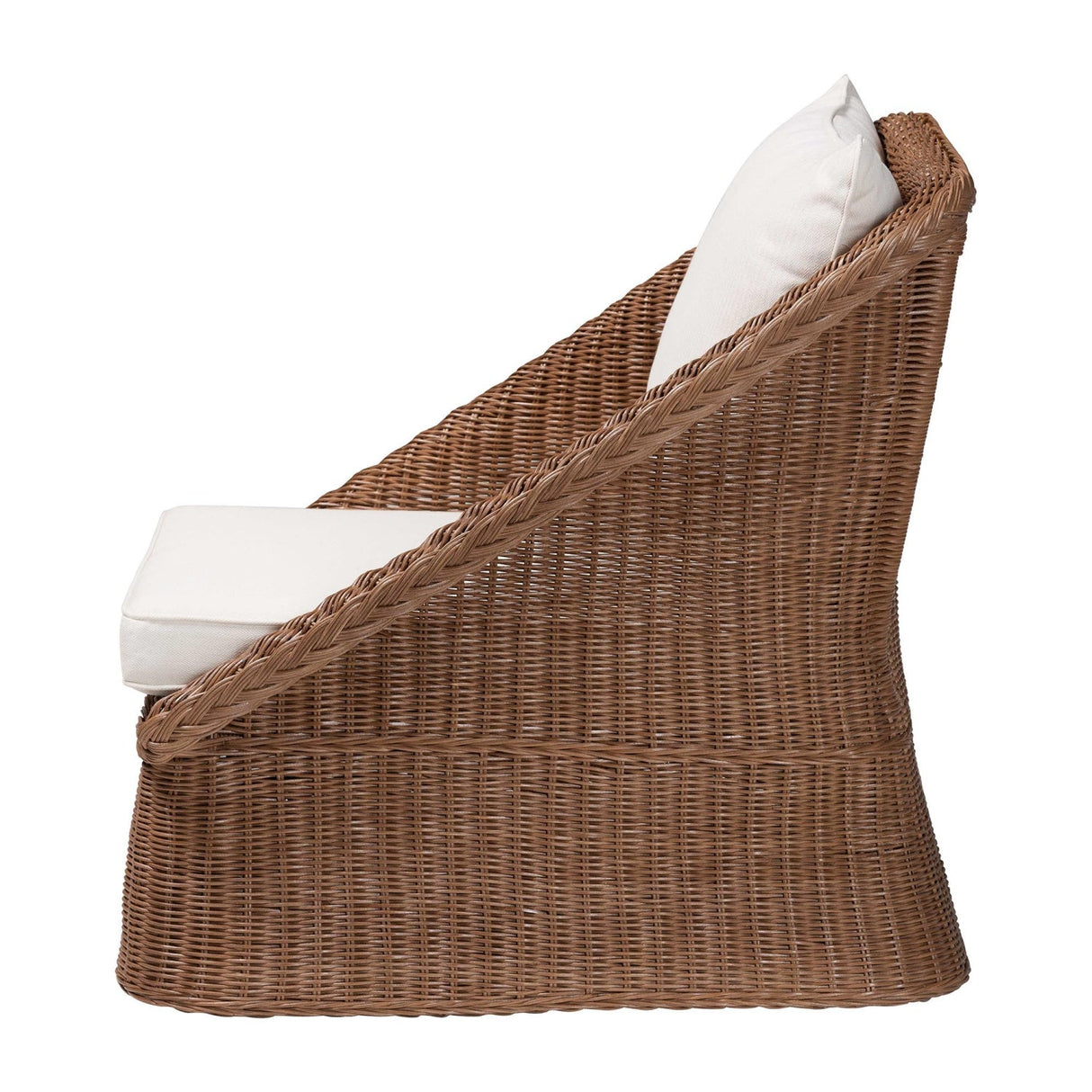 Modern European furniture - Brown Braided Rattan Accent Chair - www.oroa.com