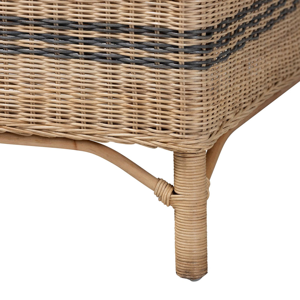 Modern European furniture - Striped Rattan Curved Accent Chair - www.oroa.com | Oroa.com