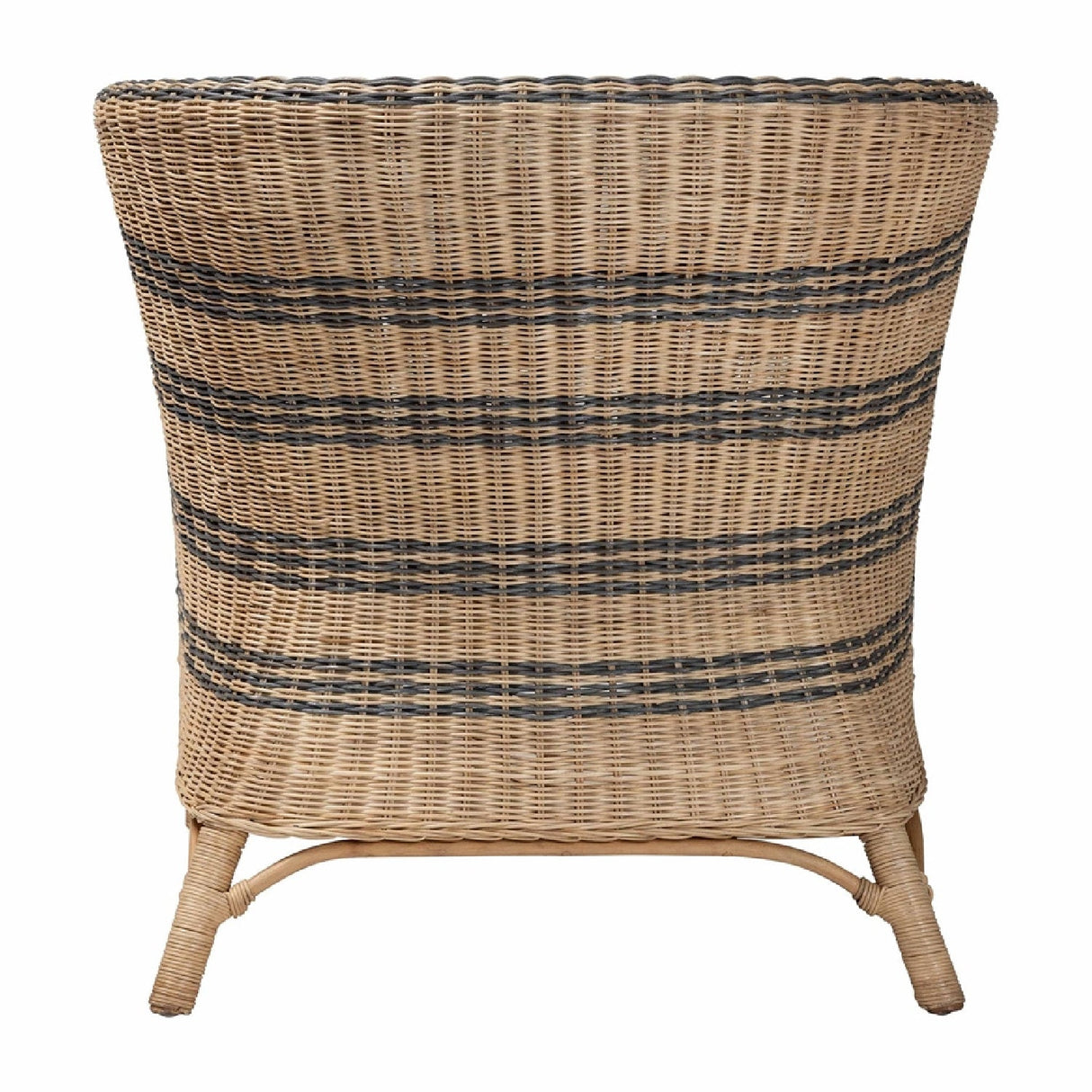 Modern European furniture - Striped Rattan Curved Accent Chair - www.oroa.com | Oroa.com