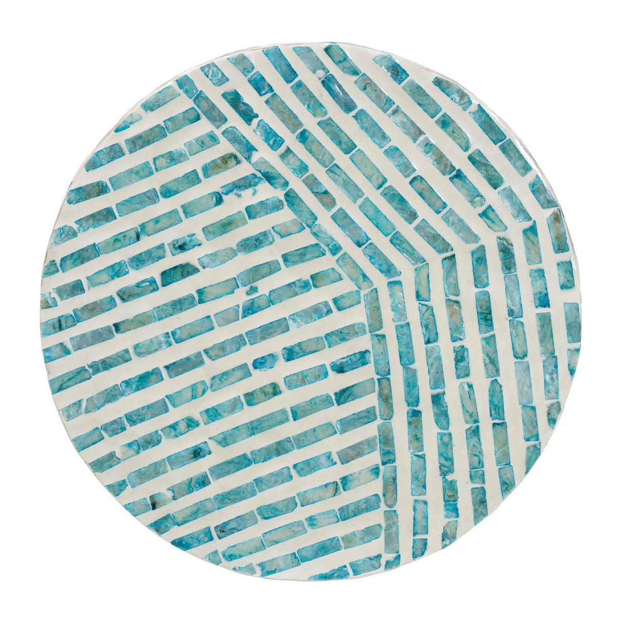 Blue Mother Of Pearl End Table | Bali Loom Draven | Oroa.com