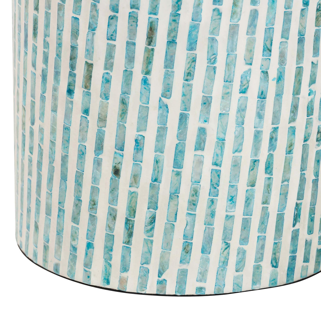 Blue Mother Of Pearl End Table | Bali Loom Draven | Oroa.com