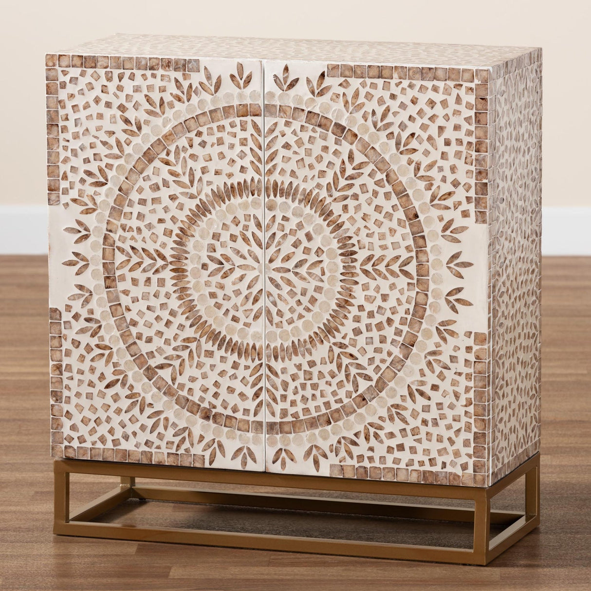 Modern European furniture - Floral Mother Of Pearl Cabinet - www.oroa.com