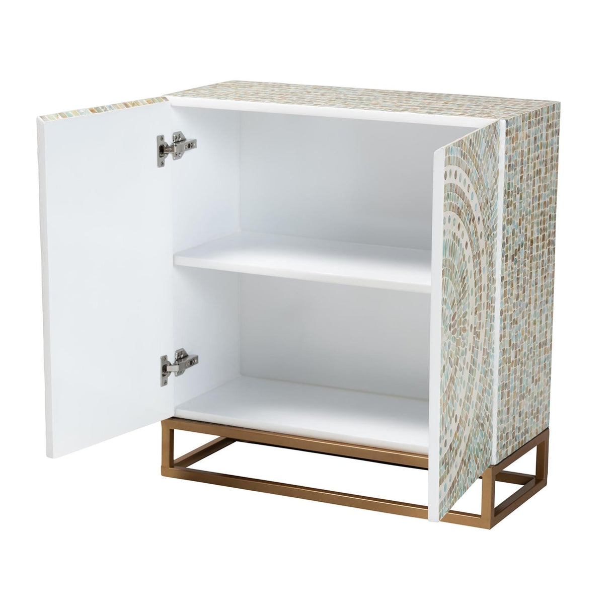 Modern European furniture - Multicolored Mother Of Pearl Cabinet - www.oroa.com | Oroa.com
