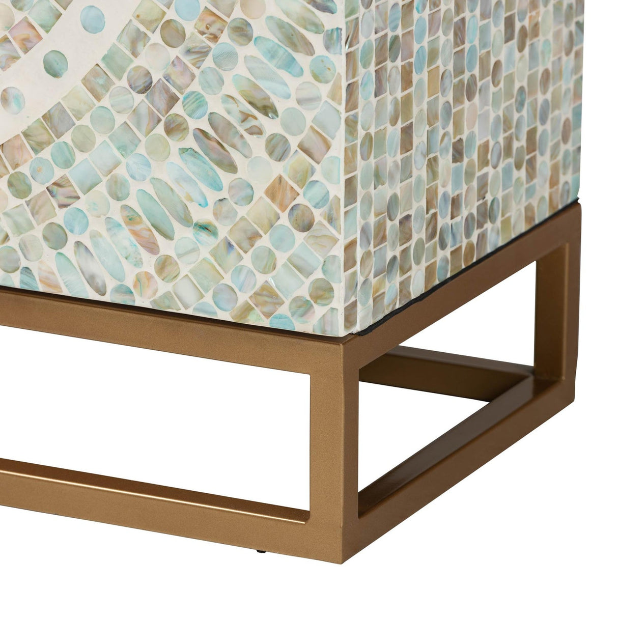 Modern European furniture - Multicolored Mother Of Pearl Cabinet - www.oroa.com | Oroa.com