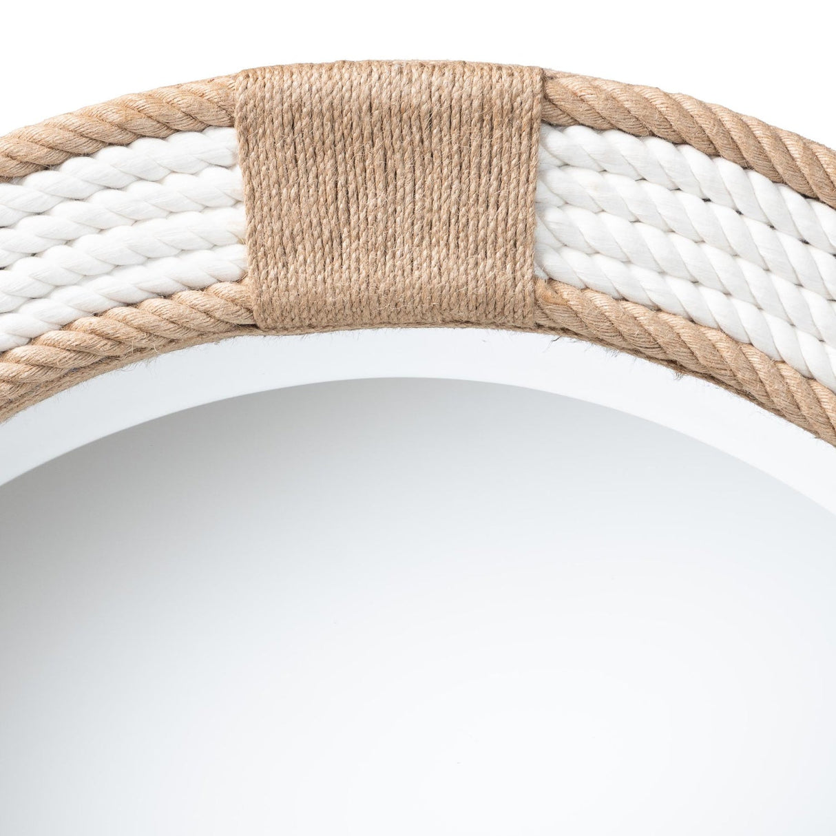 Modern European furniture - Round Woven Jute Mirror - www.oroa.com