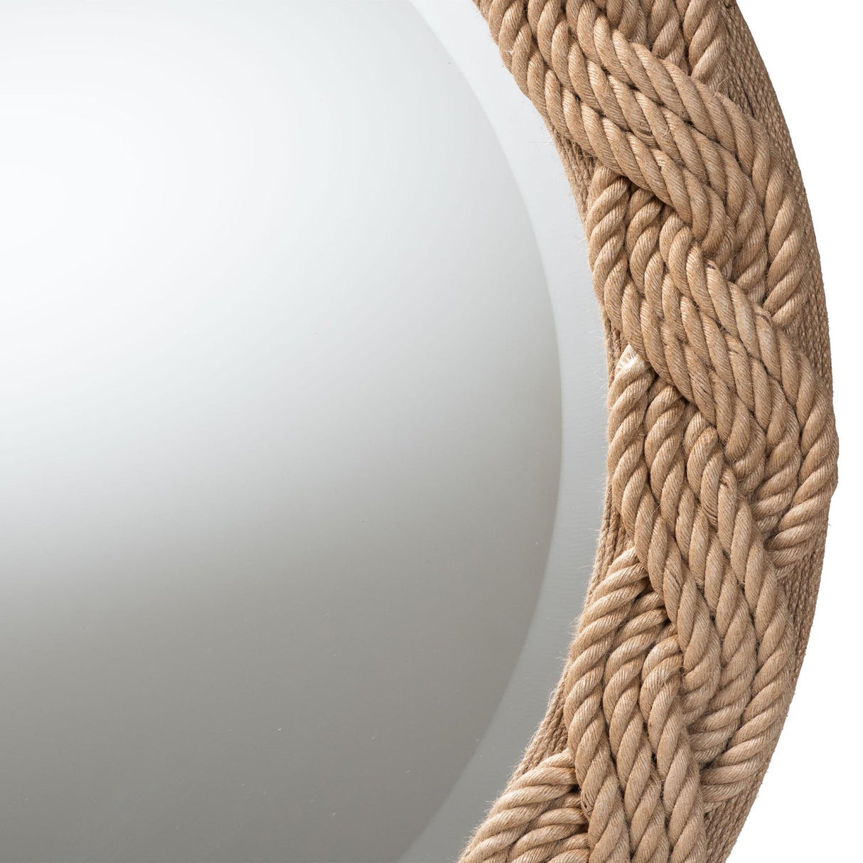 Contract furniture - Braided Rope Round Boho Mirror - www.oroatrade.com | Oroa.com