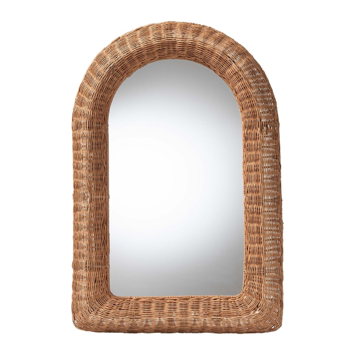 Modern European furniture - Arched Wicker Wall Mirror - www.oroa.com