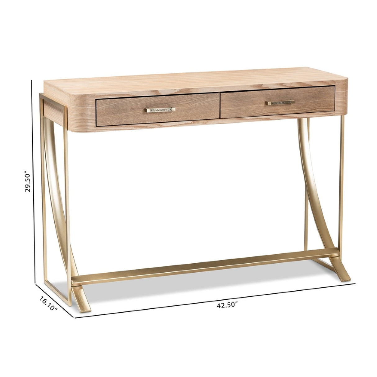 Modern European furniture - 2 Drawer Wooden Console Table - www.oroa.com