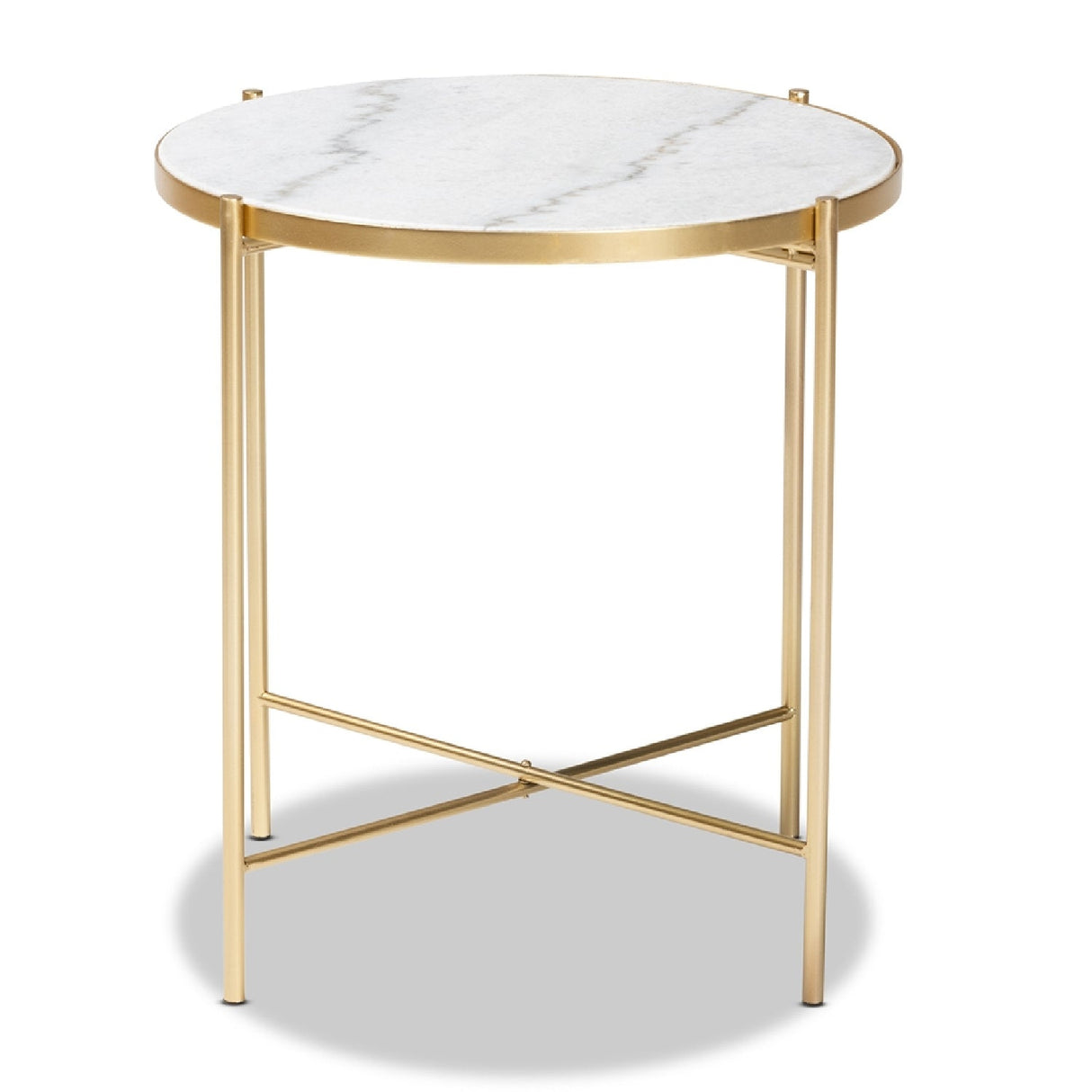 Modern European furniture - Round Marble End Table - www.oroa.com | Oroa.com