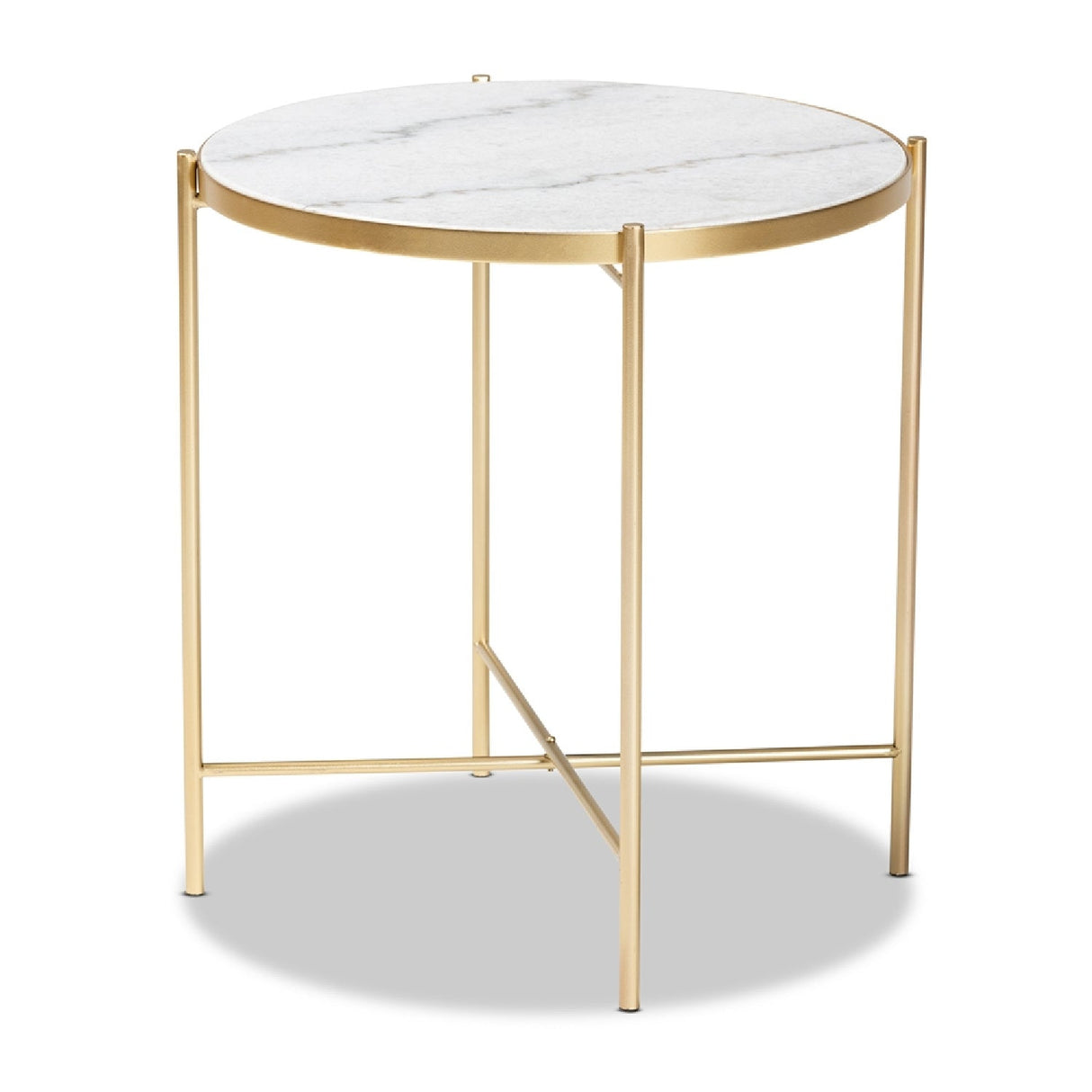 Modern European furniture - Round Marble End Table - www.oroa.com | Oroa.com