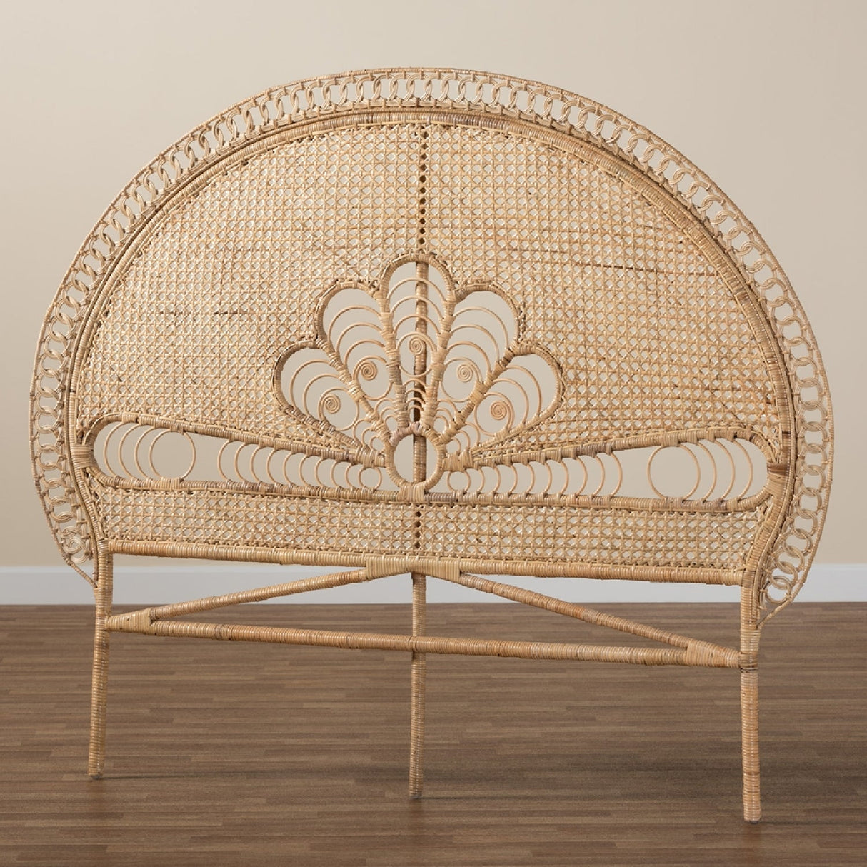 Modern European furniture - Rattan Bohemian Quuen Size Headboard - www.oroa.com