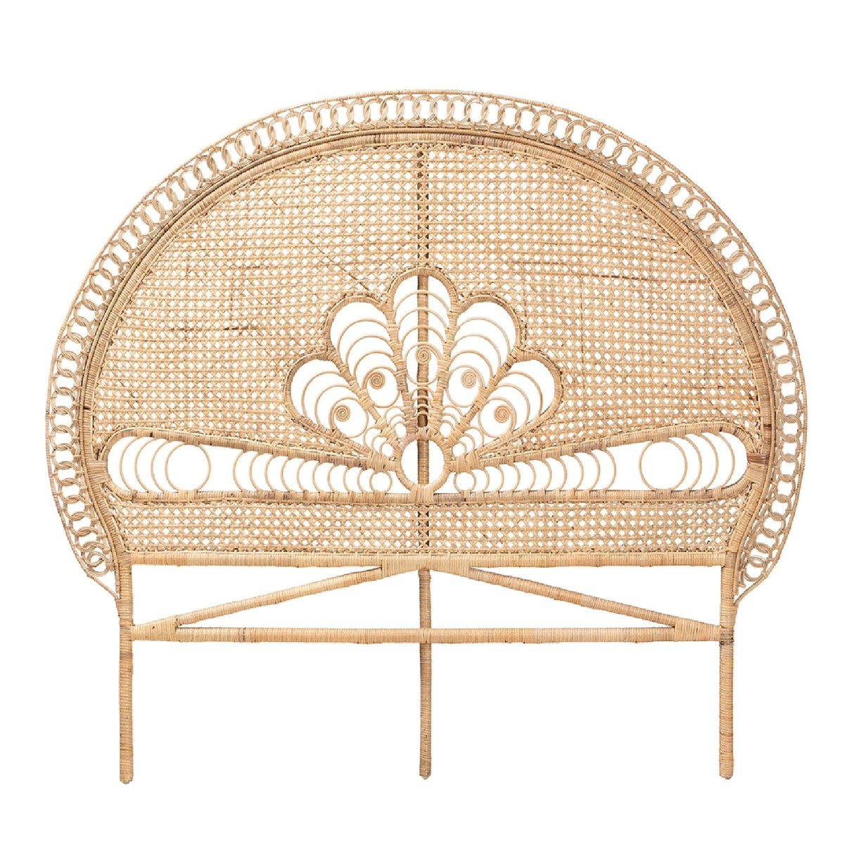 Modern European furniture - Rattan Bohemian Quuen Size Headboard - www.oroa.com