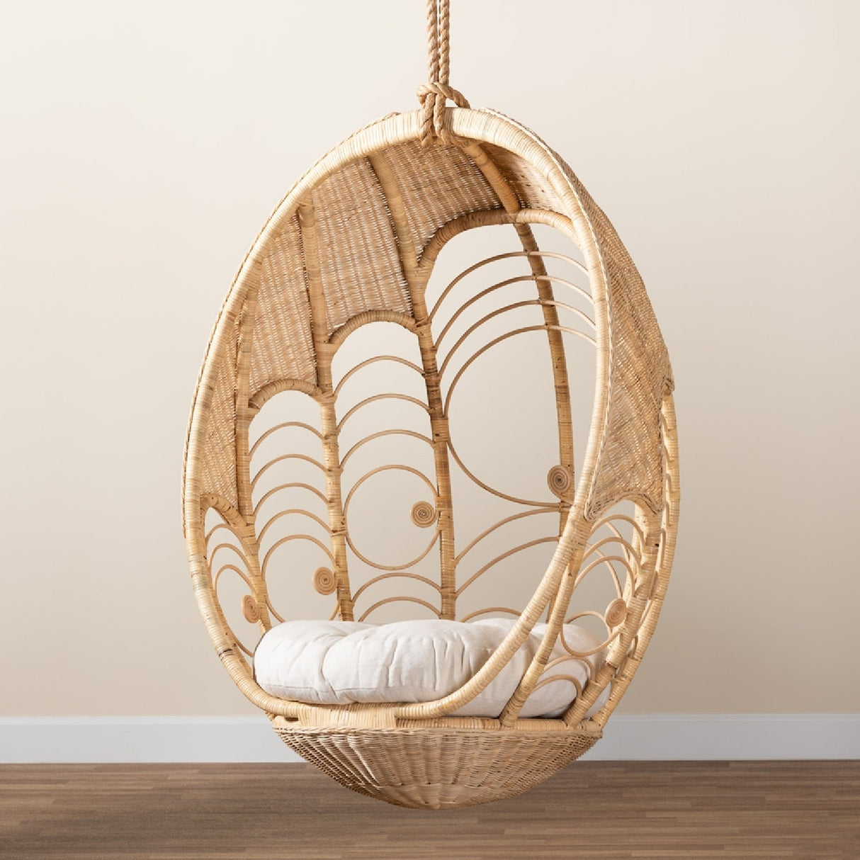 Modern European furniture - Woven Indoor Semi Outdooor Rattan Hanging Chair - www.oroa.com