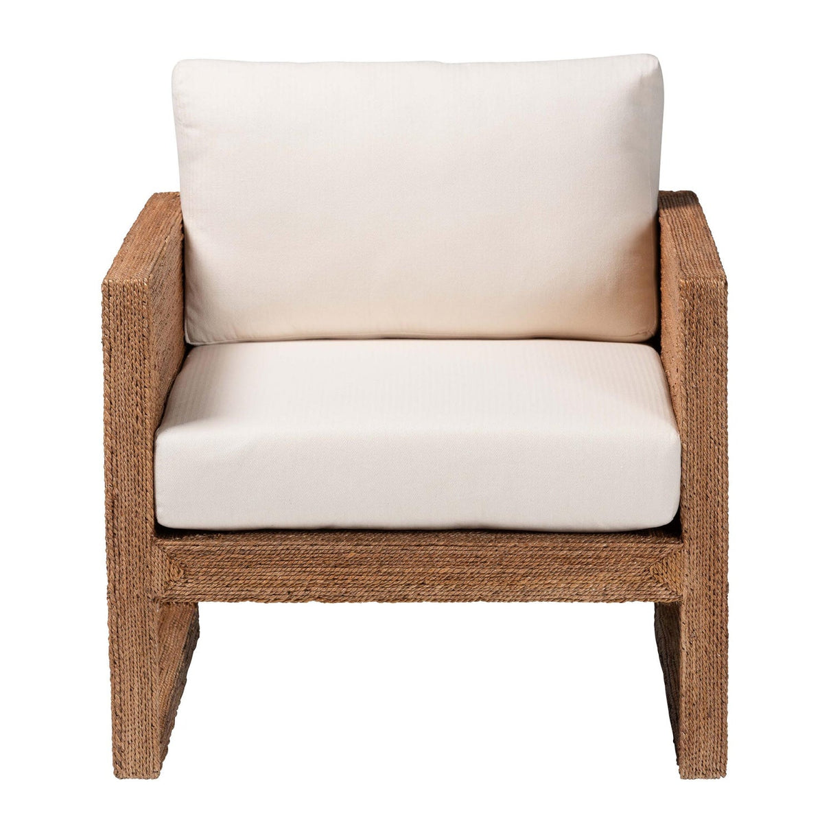 Modern European furniture - Bleached Seagrass Accent Chair - www.oroa.com