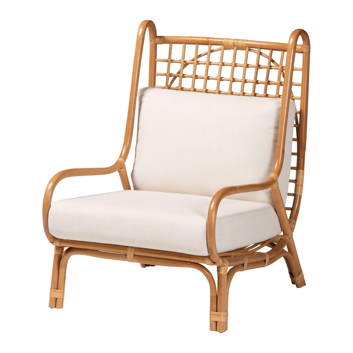 Modern European furniture - Lattice Rattan Accent Chair - www.oroa.com