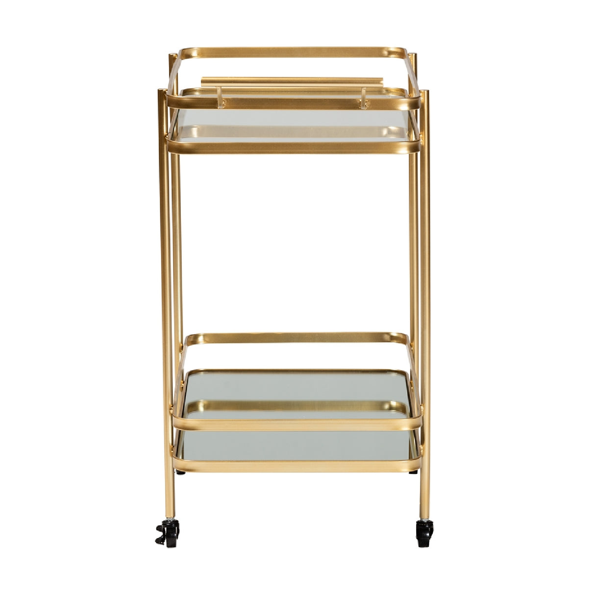 Gold Mobile Wine Bar Cart | Bali Loom Destin