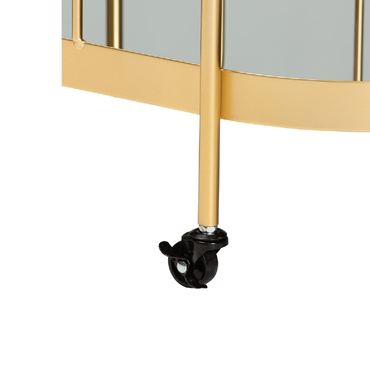 Modern European furniture - Brushed Gold Wine Bar Cart - www.oroa.com