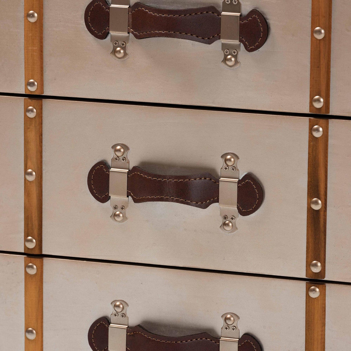 Modern European furniture - Vintage Bronze 3 Drawer Cabinet - www.oroa.com | Oroa.com