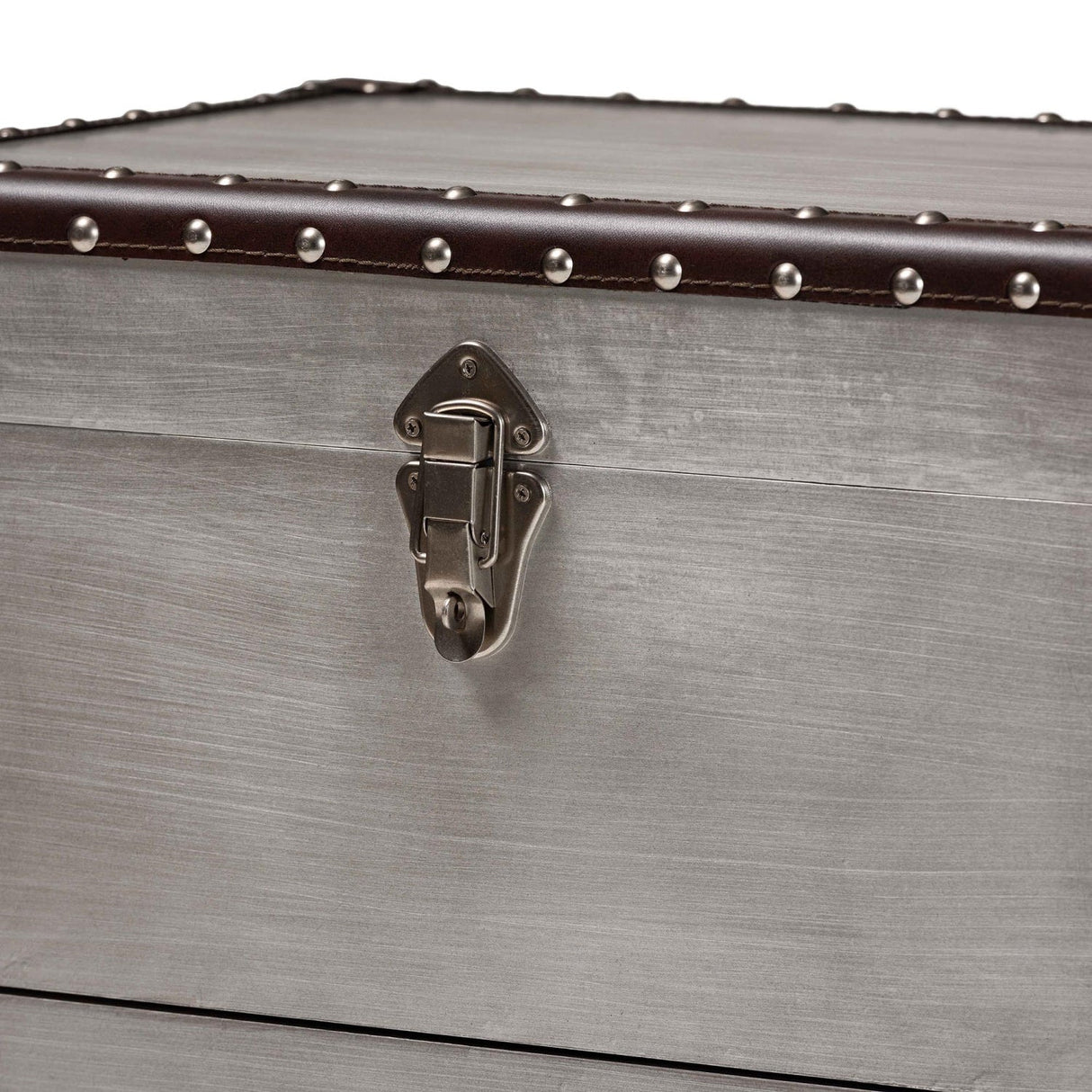 Modern European furniture - Vintage Silver 2 Drawer End Table - www.oroa.com | Oroa.com