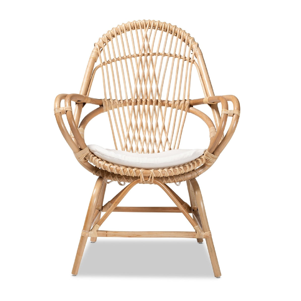 Modern European furniture - Rattan Woven Embellishments Accent Chair - www.oroa.com