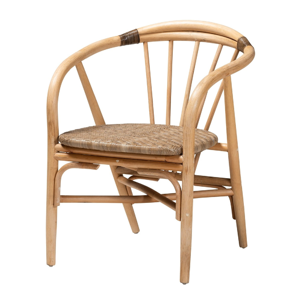 Modern European furniture - Rattan Spindle Back Dining Chair - www.oroa.com