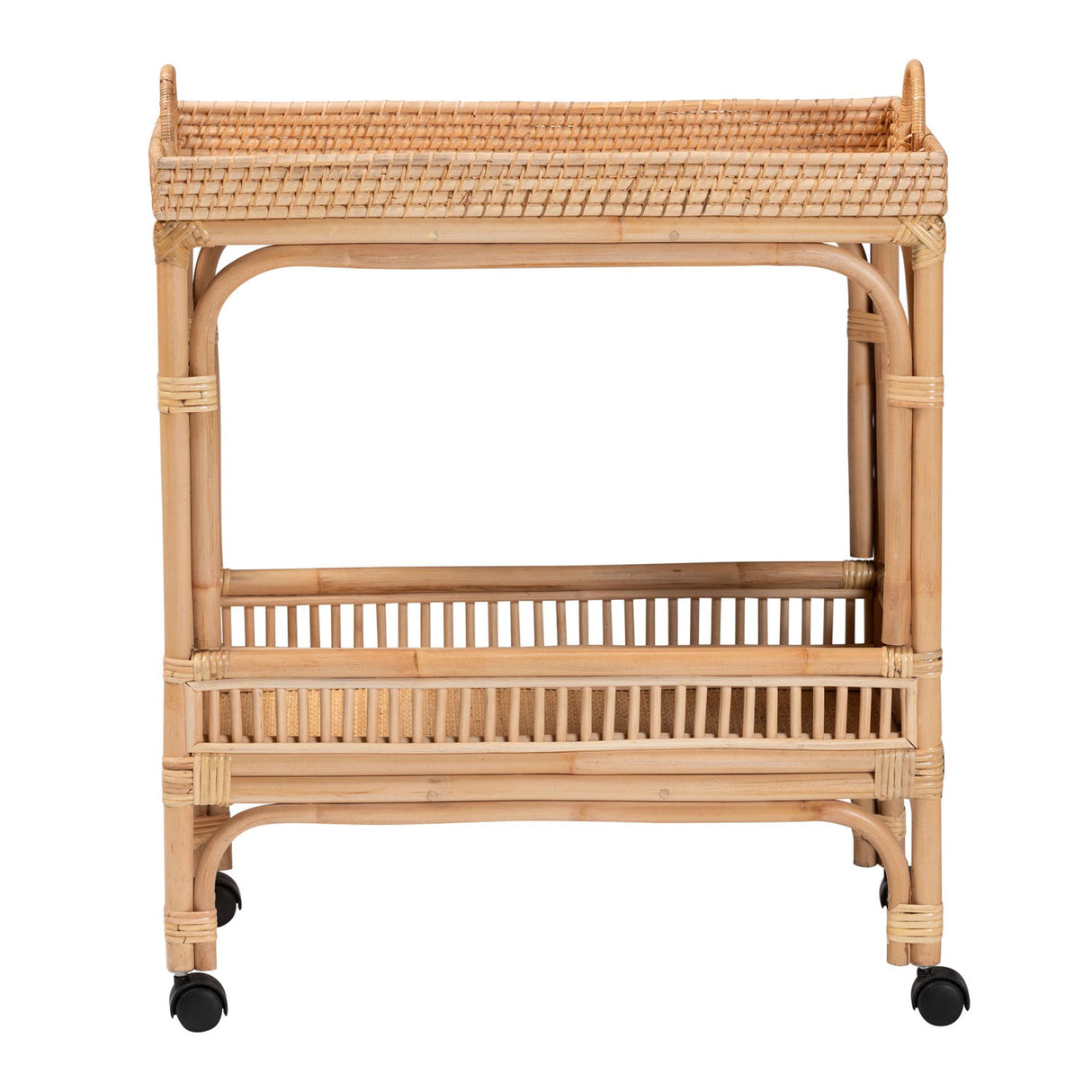Modern European furniture - Woven Rattan Wine Cart - www.oroa.com
