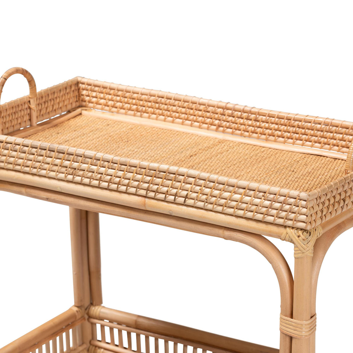 Modern European furniture - Woven Rattan Wine Cart - www.oroa.com