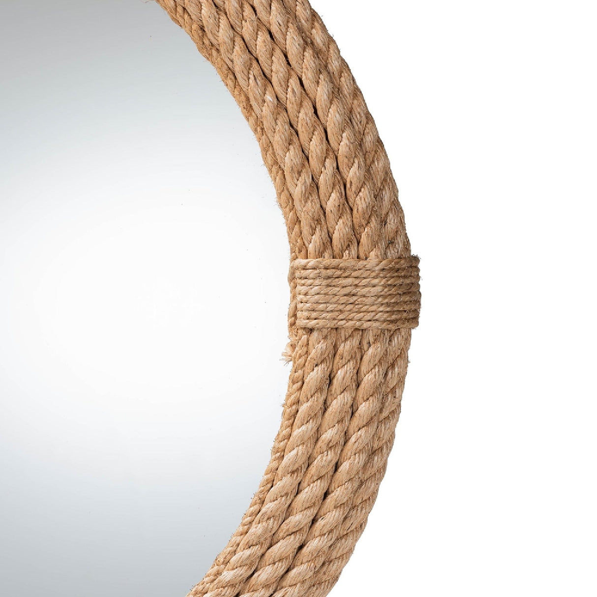 Modern European furniture - Woven Rope Round Wall Mirror - www.oroa.com