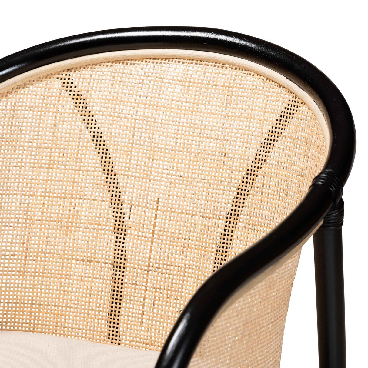 Black Framed Rattan Dining Chairs 2 | Bali Loom Miranda | Oroa.com