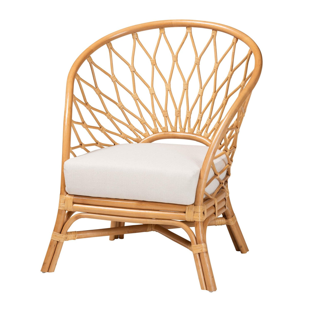 Modern European furniture - Rattan Sloped Accent Chair - www.oroa.com | Oroa.com