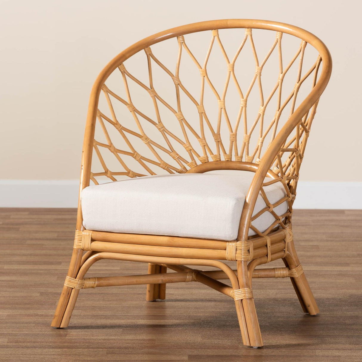 Modern European furniture - Rattan Sloped Accent Chair - www.oroa.com | Oroa.com