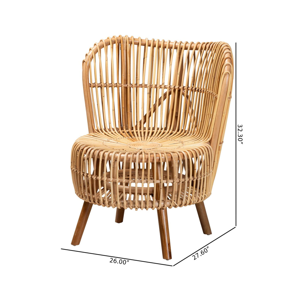 Rattan Rods Lounge Chair | Bali Loom Nagoya | Oroa.com