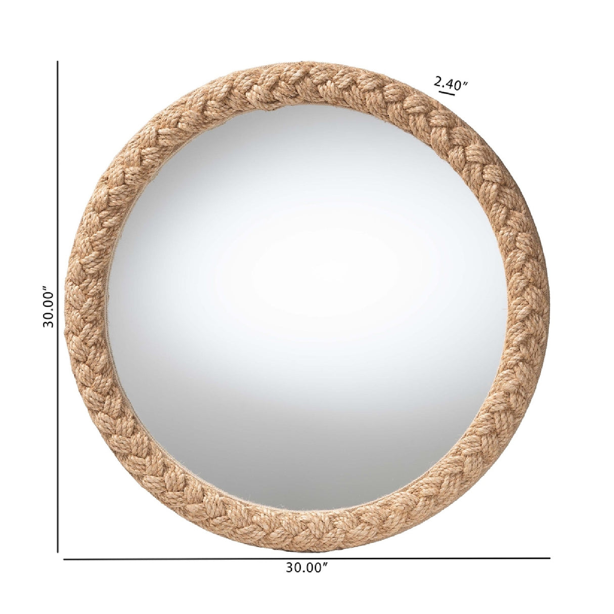 Braided Rope Round Accent Mirror | Bali Loom Shara