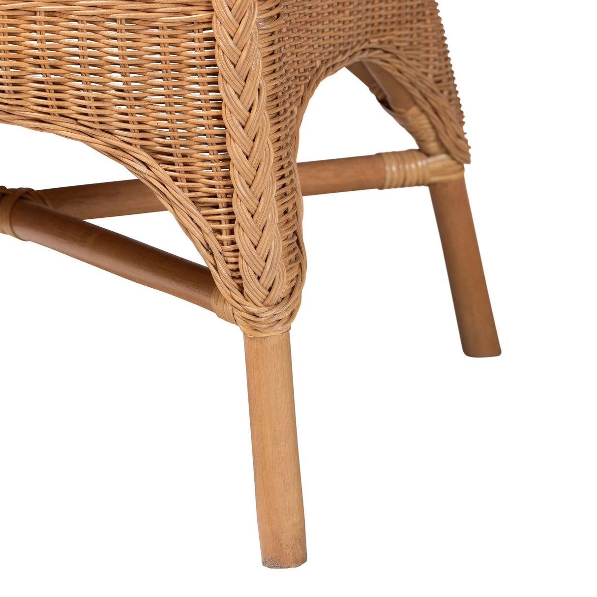 Modern European furniture - Braided Rattan Padded Accent Chair - www.oroa.com