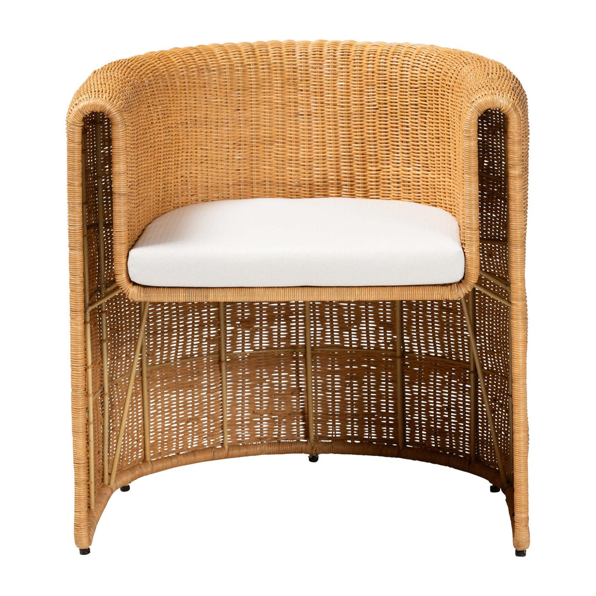 Handwoven Rattan Barrel Dining Chair | Bali Loom Carina | Oroa.com
