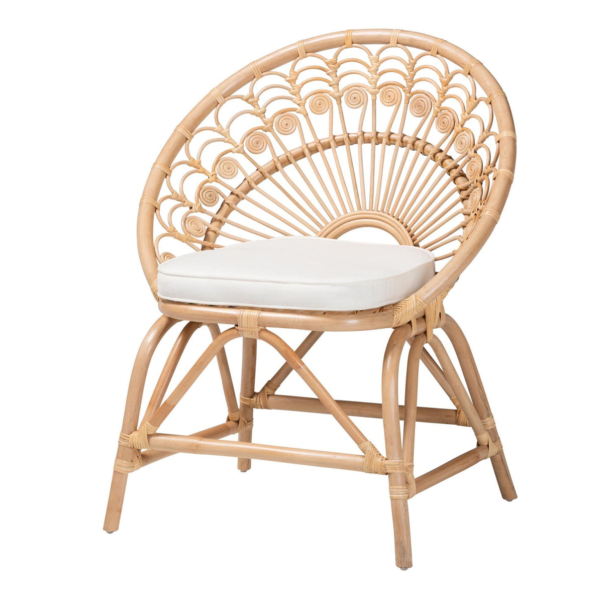 Modern European furniture - Boho Rattan Peacock Accent Chair - www.oroa.com
