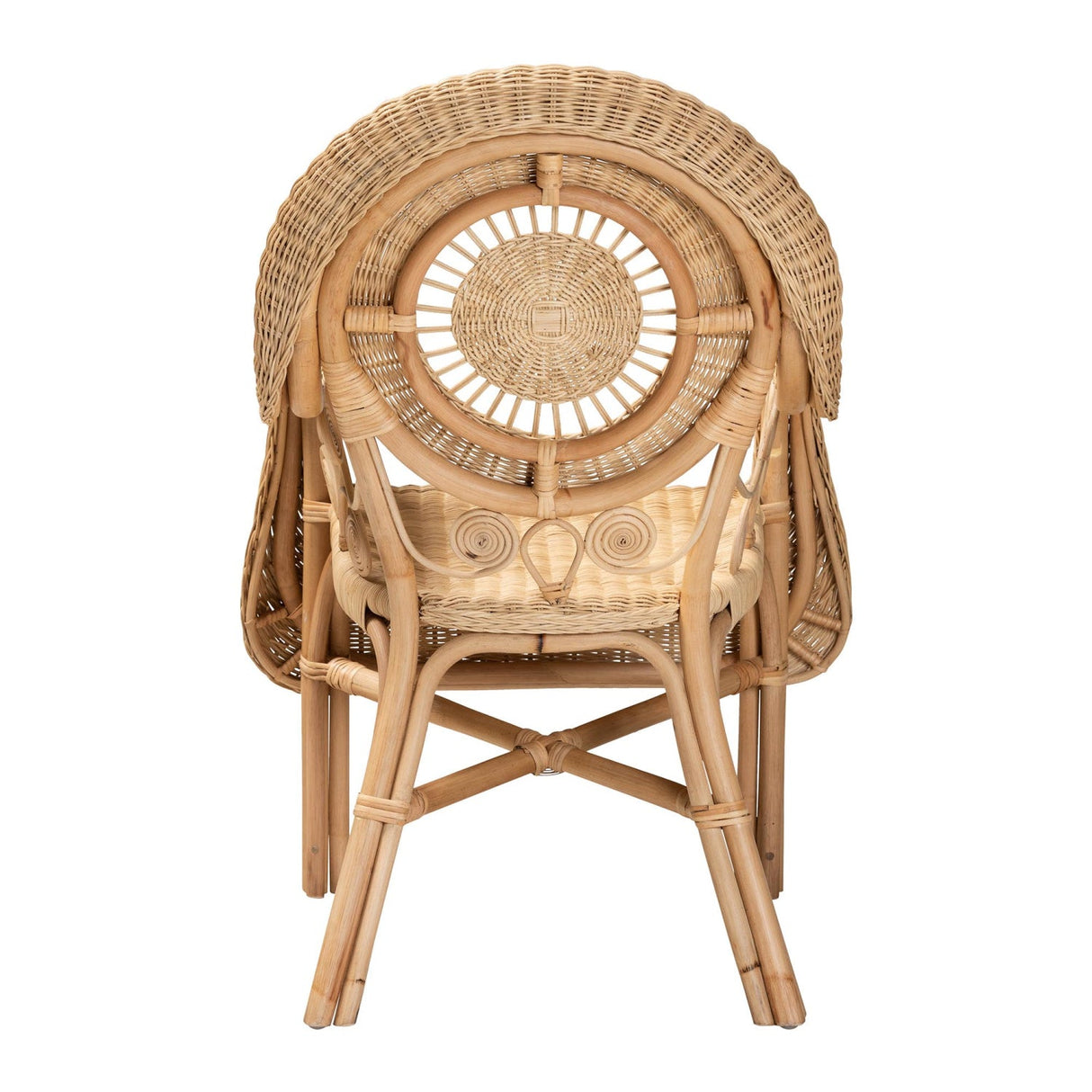 Modern European furniture - Curled Rattan Detail Accent Chair - www.oroa.com