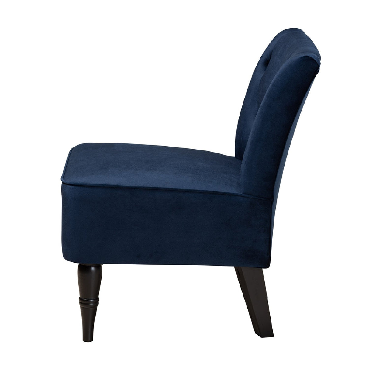 Modern European furniture - Tufted Blue Velvet Accent Chair - www.oroa.com